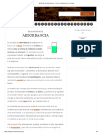 Definición de Absorbancia - Qué Es, Significado y Concepto