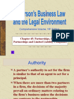Chapter 45: Partnerships, Limited Partnerships and Limited Liability Companies