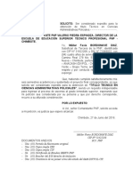 Solicitud de titulación técnica en ciencias administrativas policiales