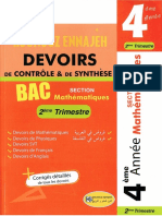 Kounouz Ennajah Devoirs Controle Synthese 2 Trimestre Bac Math Ocr