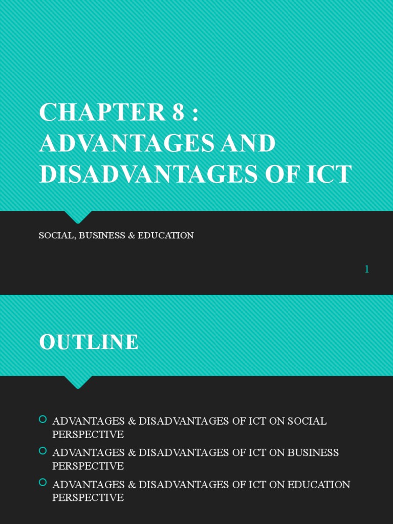Advantages and Disadvantages of Ict PDF Information Technology