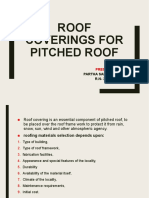 Roof Coverings For Pitched Roof: Partha Sarothi Paul R.N-27802318009
