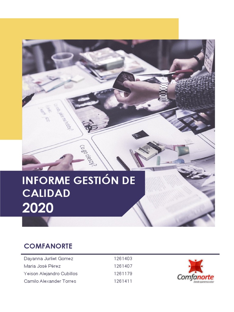 Informe de Gestión de Calidad COMFANORTE 2020 | PDF | Sistema de manejo ...