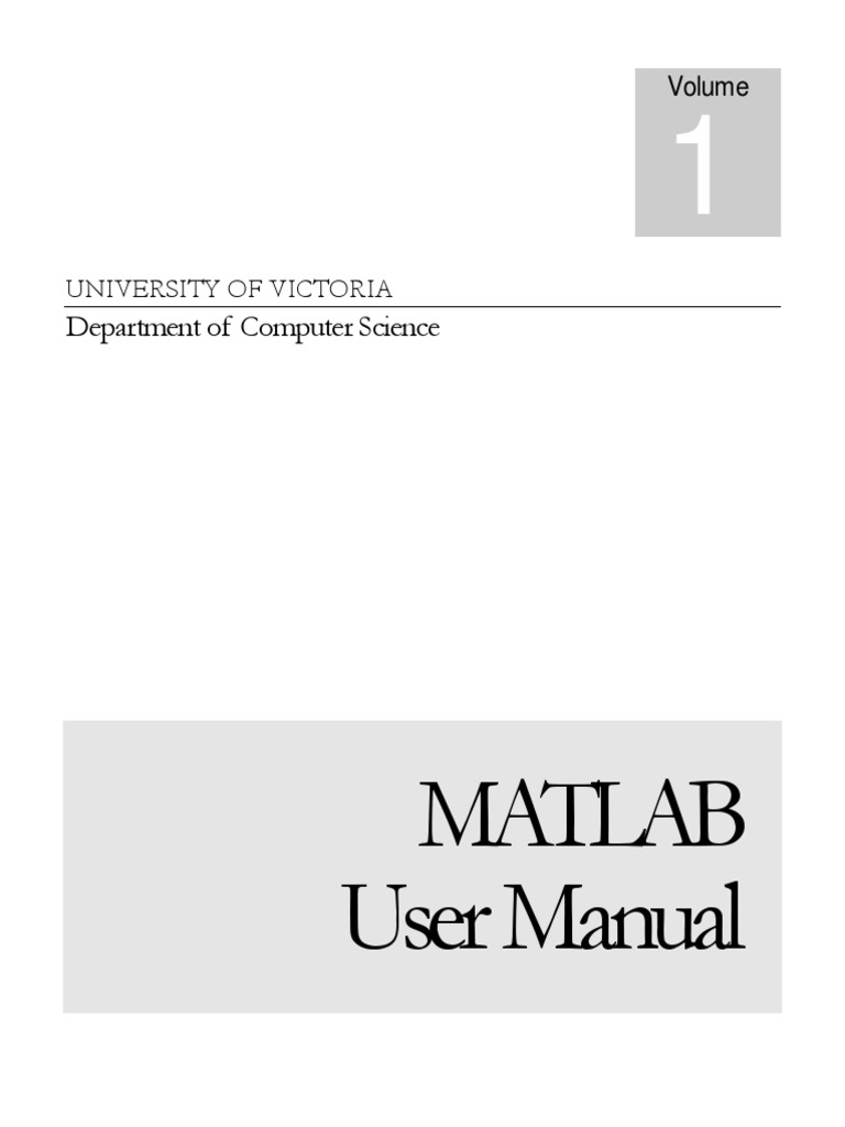 Matlab user manual department of computer science pdf matlab