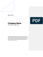 Contemporary Business Plan Layout