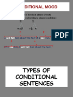 Conditional Mood: where: α is the main clause (result) β is the subordinate clause (condition)