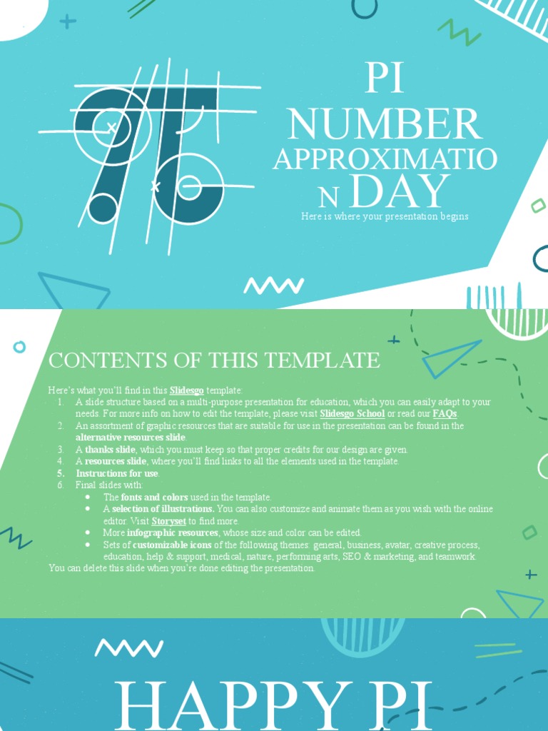 Pi Approximation Day by Slidesgo PDF Pi