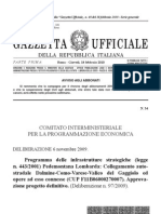 Delibera CIPE N.97 6.11.2009 Progetto Definitivo PEDEMONTANA