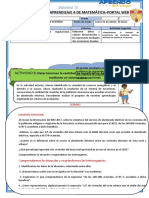 Experiencia de Matematica 3° - Semana 15