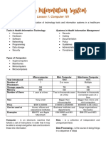 Lesson 1: Computer 101: Health Informatics