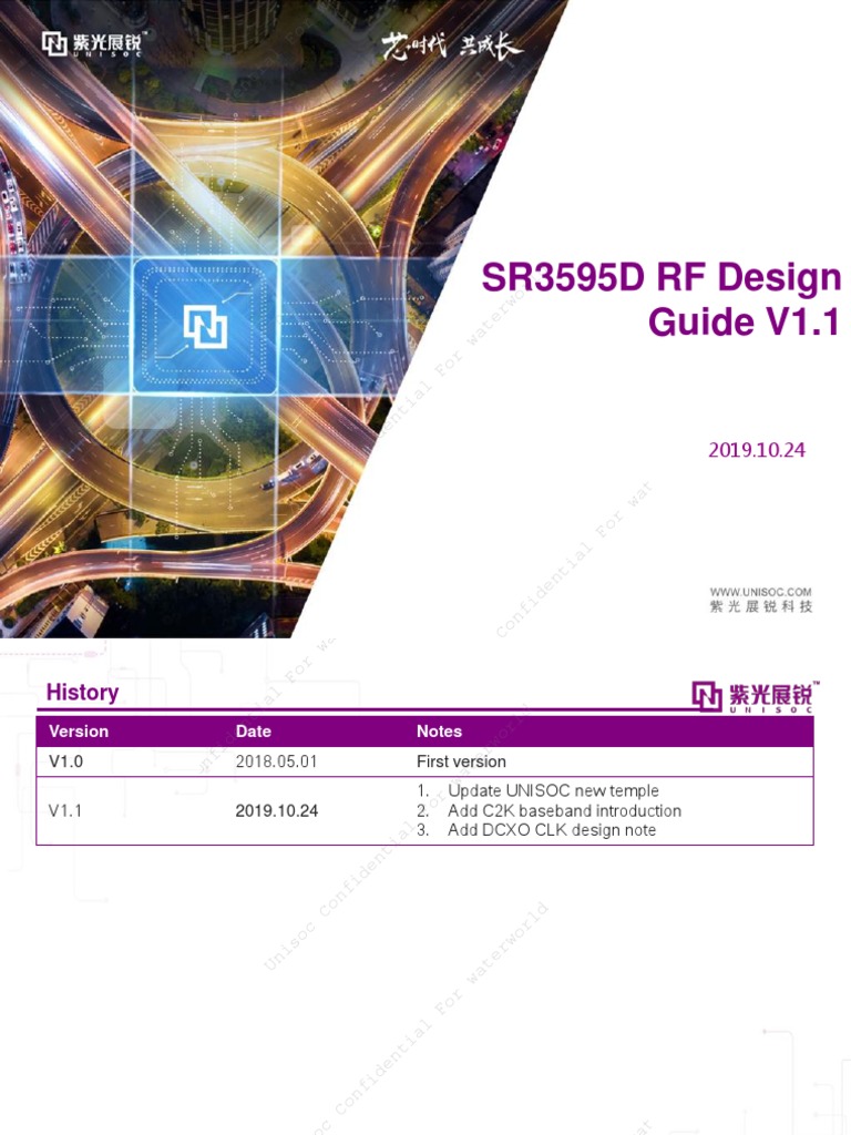 SR3595D RF Design Guide V1.1 PDF High Speed Packet Access Radio