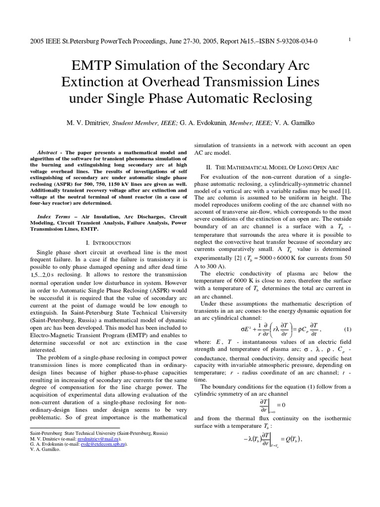 Secondary Arcs & NGR PDF Electric Arc Electric Power Transmission