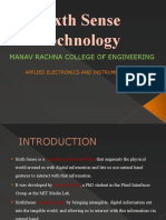Sixth Sense Technology: Manav Rachna College of Engineering