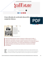 Cinco Décadas de Acelerado Desarrollo Urbano en La Ciudad de México