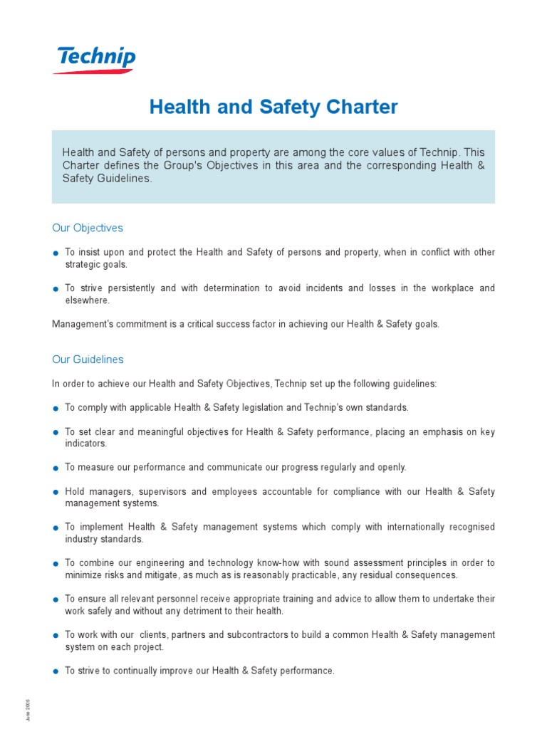 Health & Safety Charter