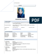 Resume-Fadzila Mukhtar