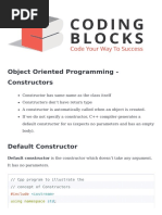 Object Oriented Programming - Constructors