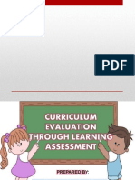Curriculum Evaluation Through Learning Assessment