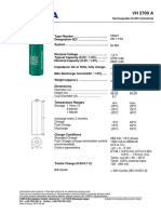 Data Sheet: Rechargeable Ni-MH Cylindrical