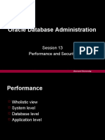 Oracle Database Administration: Session 13 Performance and Security