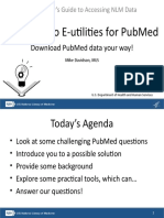 Welcome To E-Utilities For Pubmed: Download Pubmed Data Your Way!