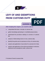 Levy of and Exemptions From Customs Duty: After Studying This Chapter, You Would Be Able To