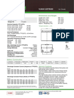 VLRA120750D: Battery Specification Dimensions and Weight
