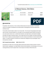 Manual of Mineral Science, 23rd Edition: Description