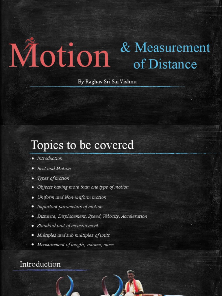 Motion and Measurement of Distance PDF Rotation Length