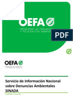 Presentación Servicio de Información Nacional de Denuncias Ambientales. Resultados de Focus Group