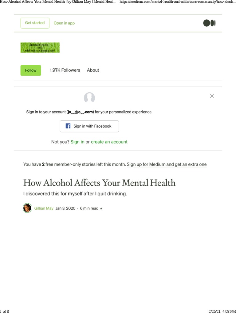 How Alcohol Affects Your Mental Health | PDF | Alcoholism | Mental Health