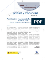 Prejubilacion y Desvinculacion Laboral Despues de Los 50 Años