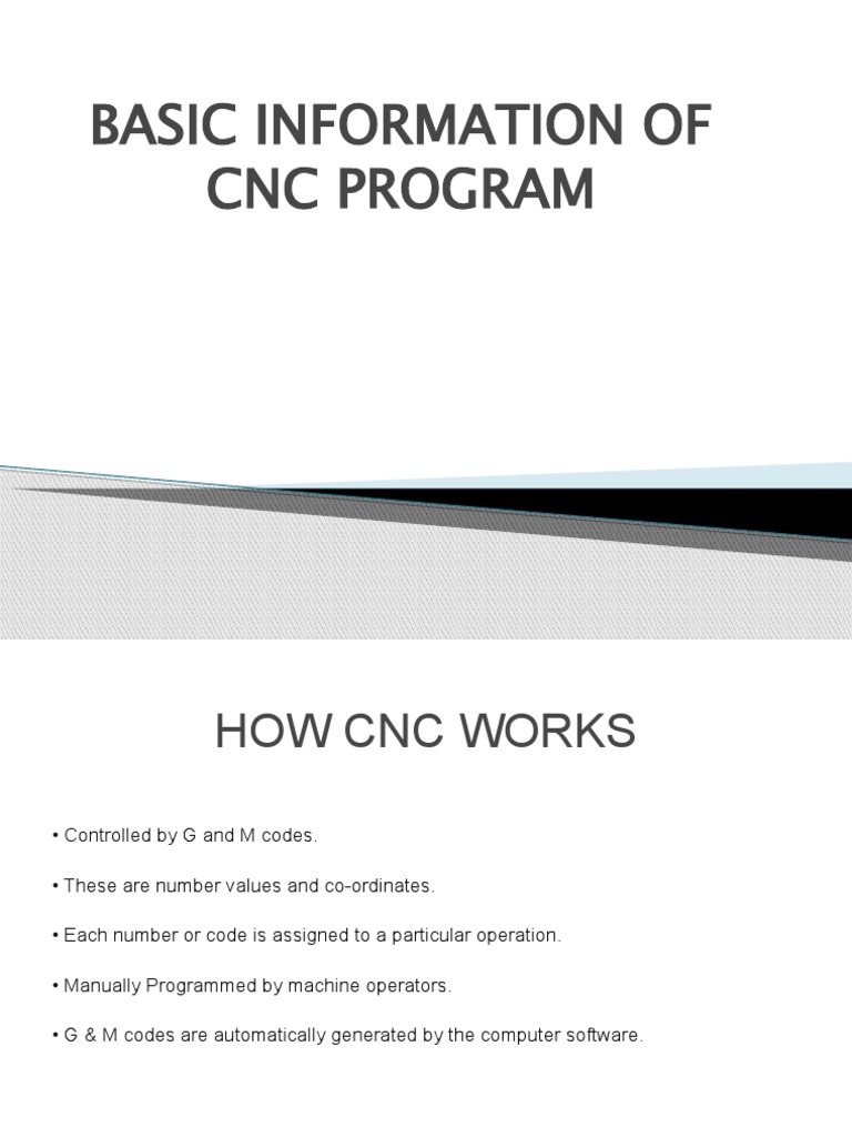 Basic Information of CNC Program | PDF | Numerical Control | Teaching ...