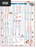 IRREGULAR VERBS FAMILIES+ Exercises Eslprintables