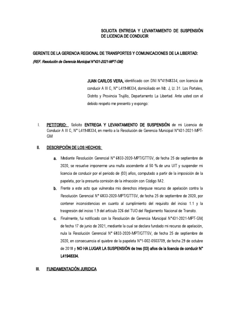 Solicita Levantamiento de Suspensión de Licencia de Conducir PDF
