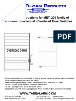 Manual de Instalare Contact Magnetic MET-200 AR Interspatiu 32 MM Reed NO