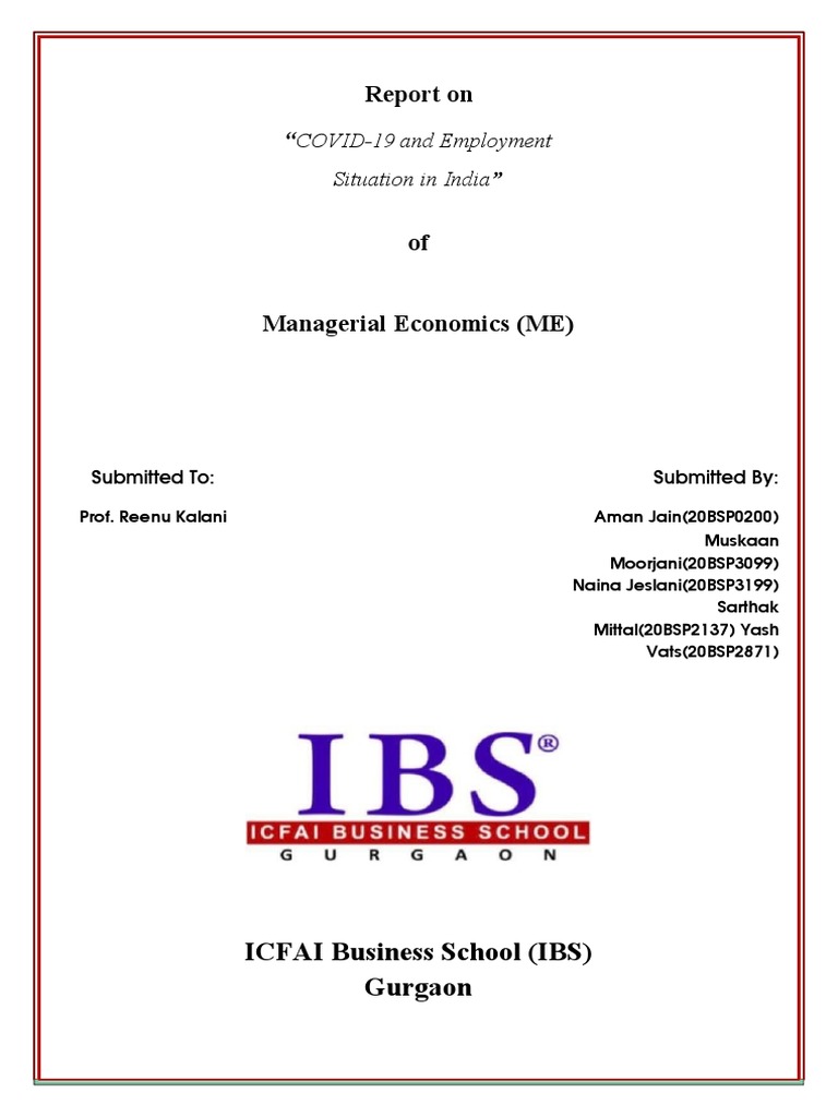 COVID-19 Impact on Employment in India | PDF | Unemployment | Social ...