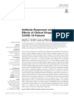 Antibody Responses and The Effects of Clinical Drugs in COVID-19 Patients