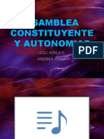 LA ASAMBLEA CONSTITUYENTE EN BOLIVIA 
