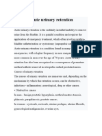 Acute Urinary Retention