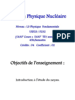 Présentation Cours Physique Nucléaire