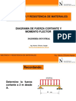 Momento Flector y Diagrama de Fuerza Cortante