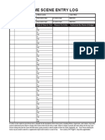 Crime Scene Entry Log