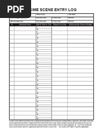 CSI Evidence Collection Log Template | PDF
