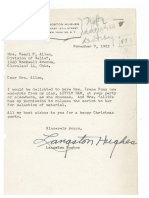 1953_11_7 Langston Letterhead_ Little Ham Script_Release Right of Use to Irene Dunn