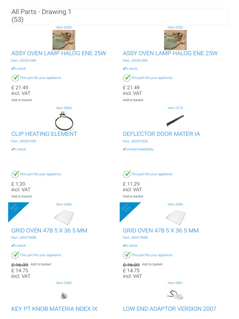 Indesit DFW5544CIXUK Oven All Parts With Reference Numbers PDF Home