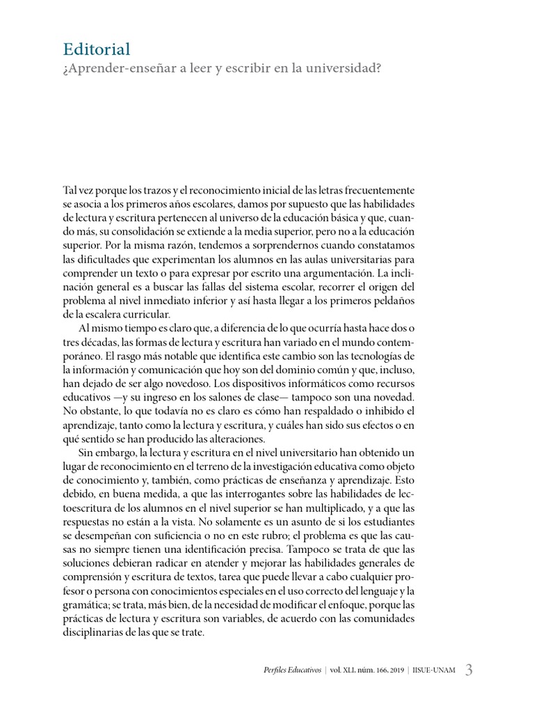Escritura y Lectura en Educación Superior | PDF | Educación primaria ...