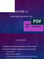 Capacitance and Dielectrics: Name: Jumatre NIM: E1Q020027