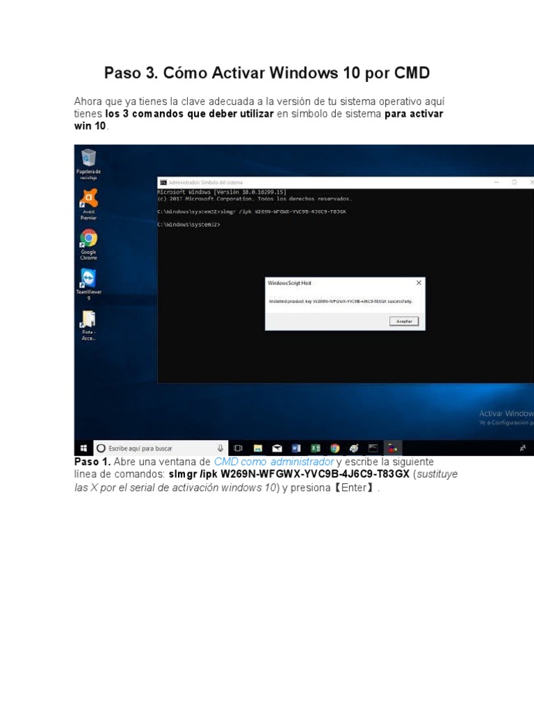 Activar Windows 10 por CMD Gratis | PDF