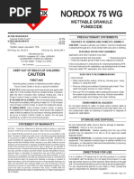 Nordox 75 WG: Wettable Granule Fungicide